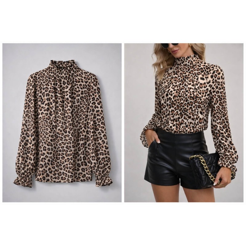 Blusa estampado leopardo – elegante
