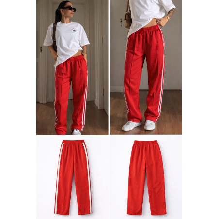 Pantalón Stradivarius rojo streetwear tendencia 🔥 | Moda urbana