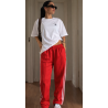 Pantalón Stradivarius rojo streetwear tendencia 🔥 | Moda urbana