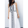 Vestido bohemio blanco bordado 🌿