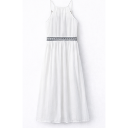 Vestido bohemio blanco bordado 🌿