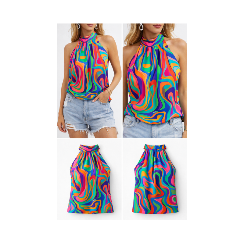 Top colorido efecto WOW 🌈🔥