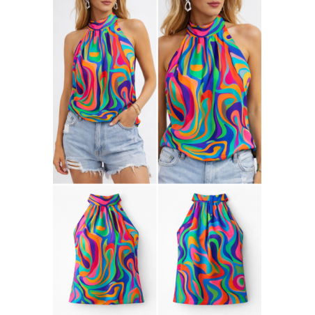 Top colorido efecto WOW 🌈🔥