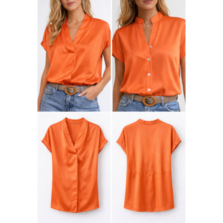 Blusa naranja chic irresistible 🔥